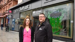 Game of Thrones Studio Tour creates a dramatic scene for tourists with new window display at Visit Belfast Welcome Centre