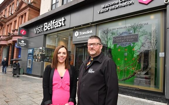 Game of Thrones Studio Tour creates a dramatic scene for tourists with new window display at Visit Belfast Welcome Centre