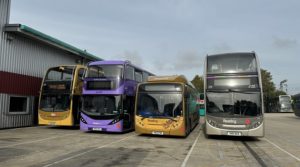 Reading Buses remembers with Poppies on the front of their buses